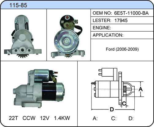 115-85(6E5T-11000-BA 17945)