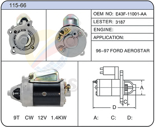 115-66 (E43F-11001-AA 3187)