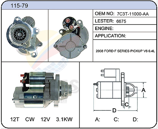 115-79 (7C3T-11000-AA 6675)