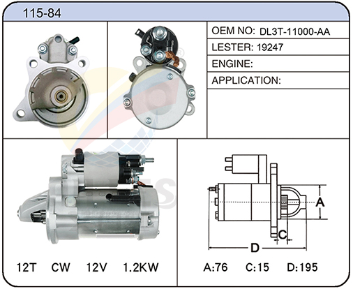 115-84(DL3T-11000-AA 19247)