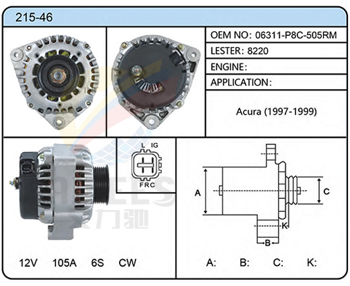 215-46（06311-P8C-505RM  8220）