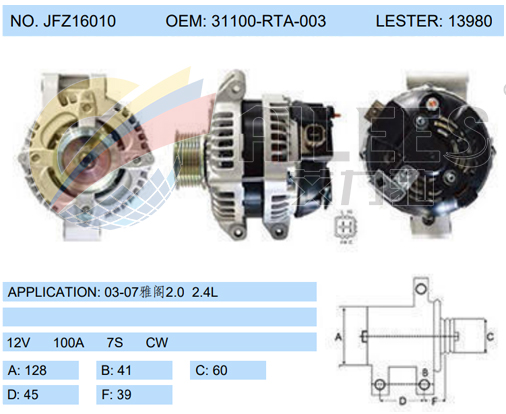 JFZ16010 (31100-RTA-003  13980)