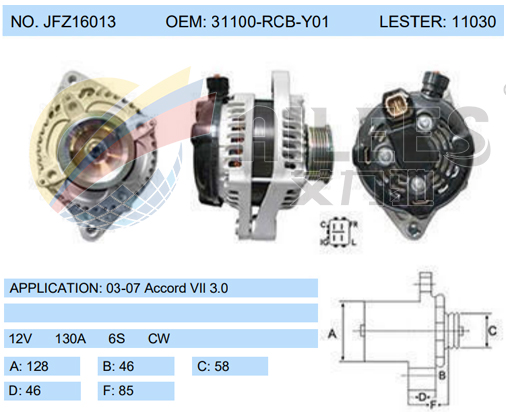 JFZ16013 (31100-RCB-Y01  11030)