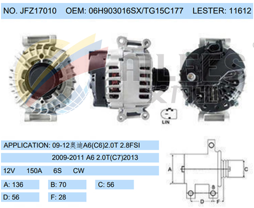 JFZ17010 (06H903016SX/TG15C177 11612)