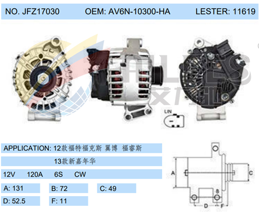 JFZ17030 (AV6N-10300-HA 11619)