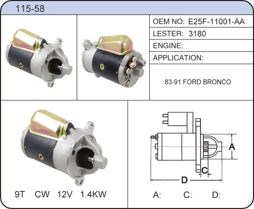 115-58 (E25F-11001-AA  3180)