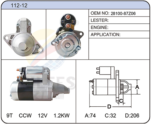 112-12 (28100-87Z06)