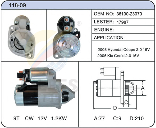118-09(36100-23070  17987）