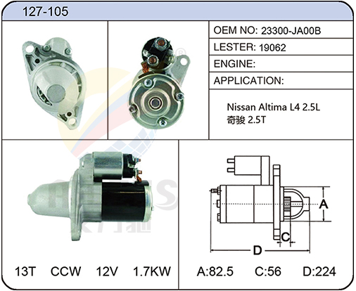 127-105(23300-JA00B 19062)