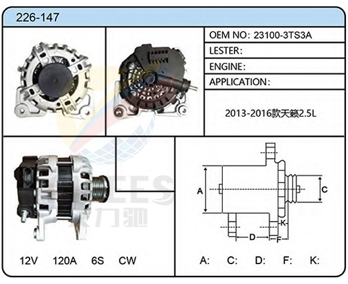 226-147（23100-3TS3A）