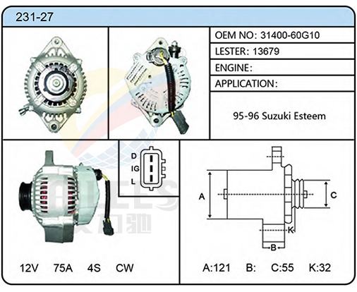 231-27（31400-60G10  13679）