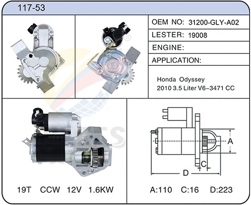 117-53 (31200-GLY-A02 19008)